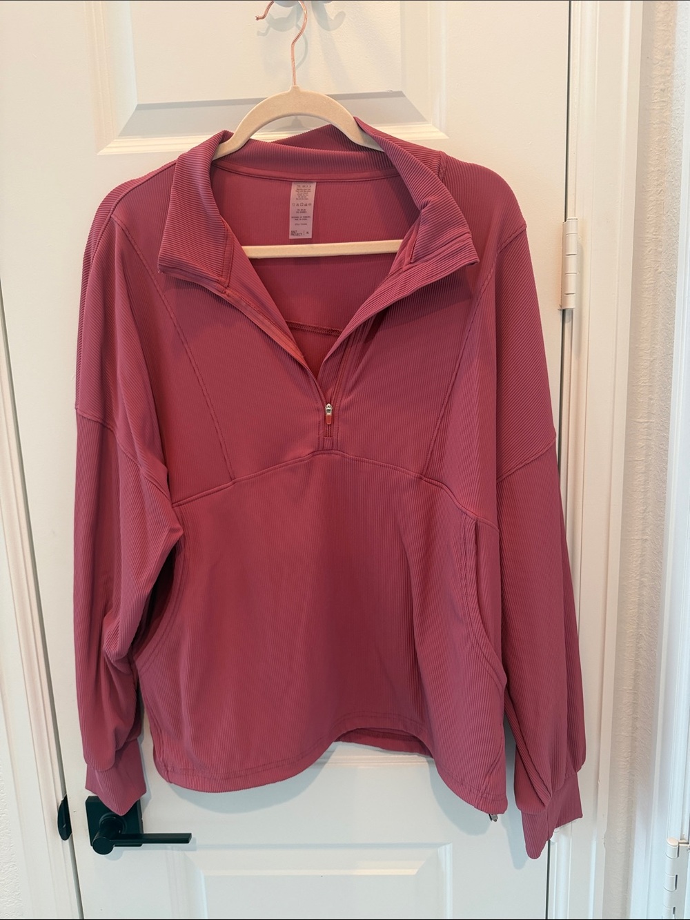 Women's Dusty Rose Quarter-Zip Pullover Hoodie
